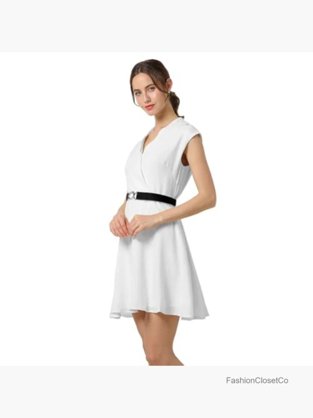 Stretch Belt Adjustable Web Belt Metal Buckle Dress Belt